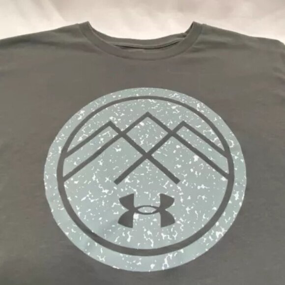 Under Armour UA Mountain Peaks T-Shirt Mens Medium Grey Cotton Blend Loose Fit - Picture 12 of 12